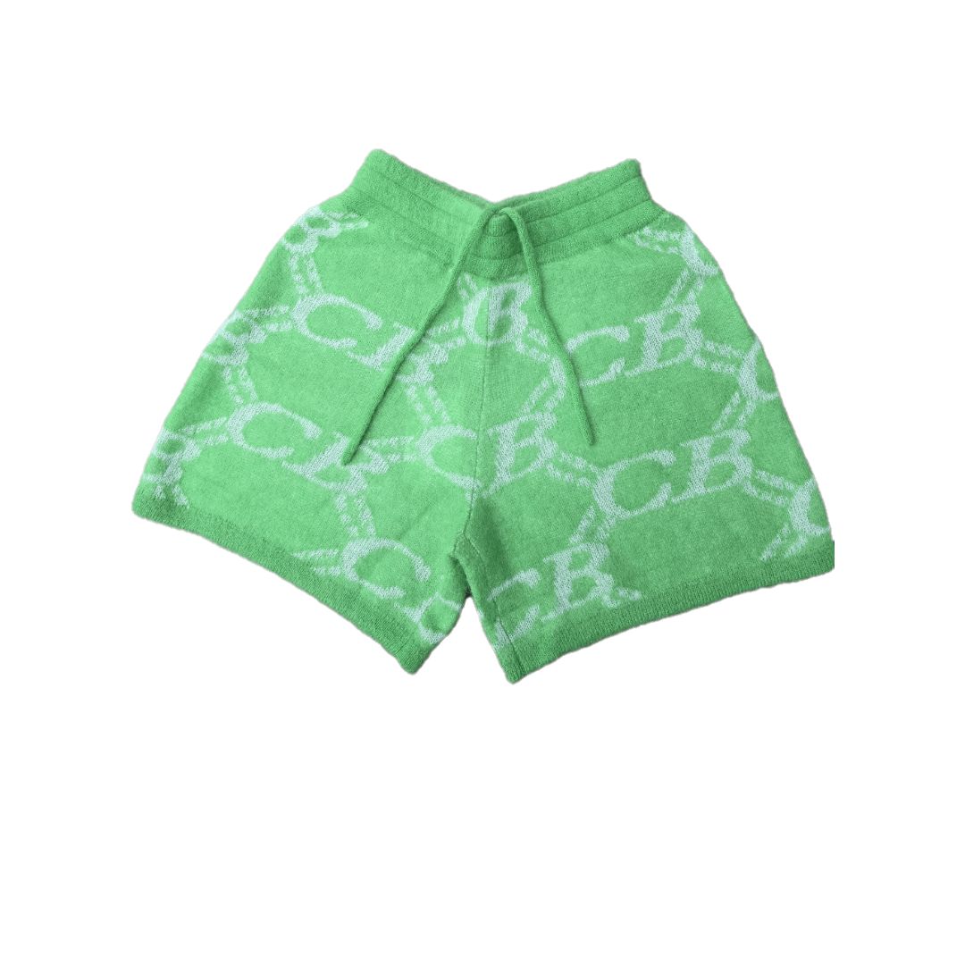 Cole Buxton Monogram Knit Shorts - Green