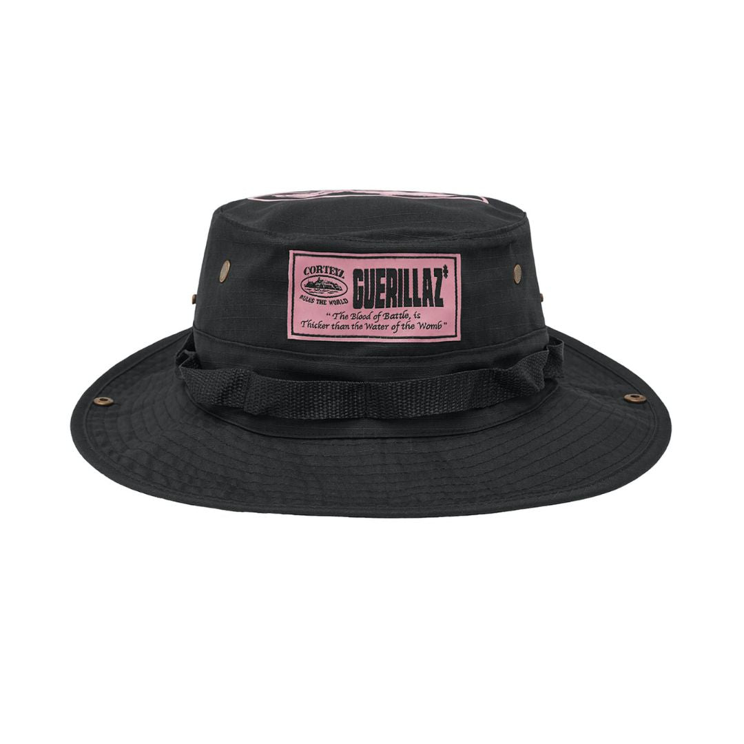 Corteiz Guerillaz Bucket Hat - Black/Pink