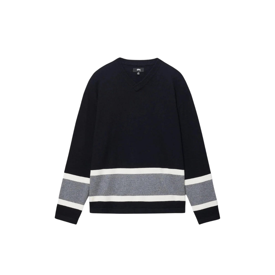 Stussy Hockey Knitted Sweater - Navy