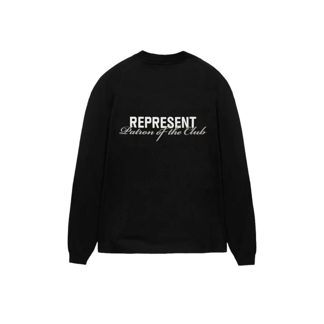 Represent Patron of the Club Long-Sleeve Tee - Black