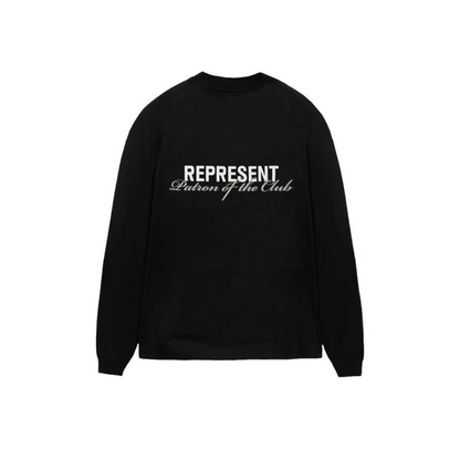 Represent Patron of the Club Long-Sleeve Tee - Black