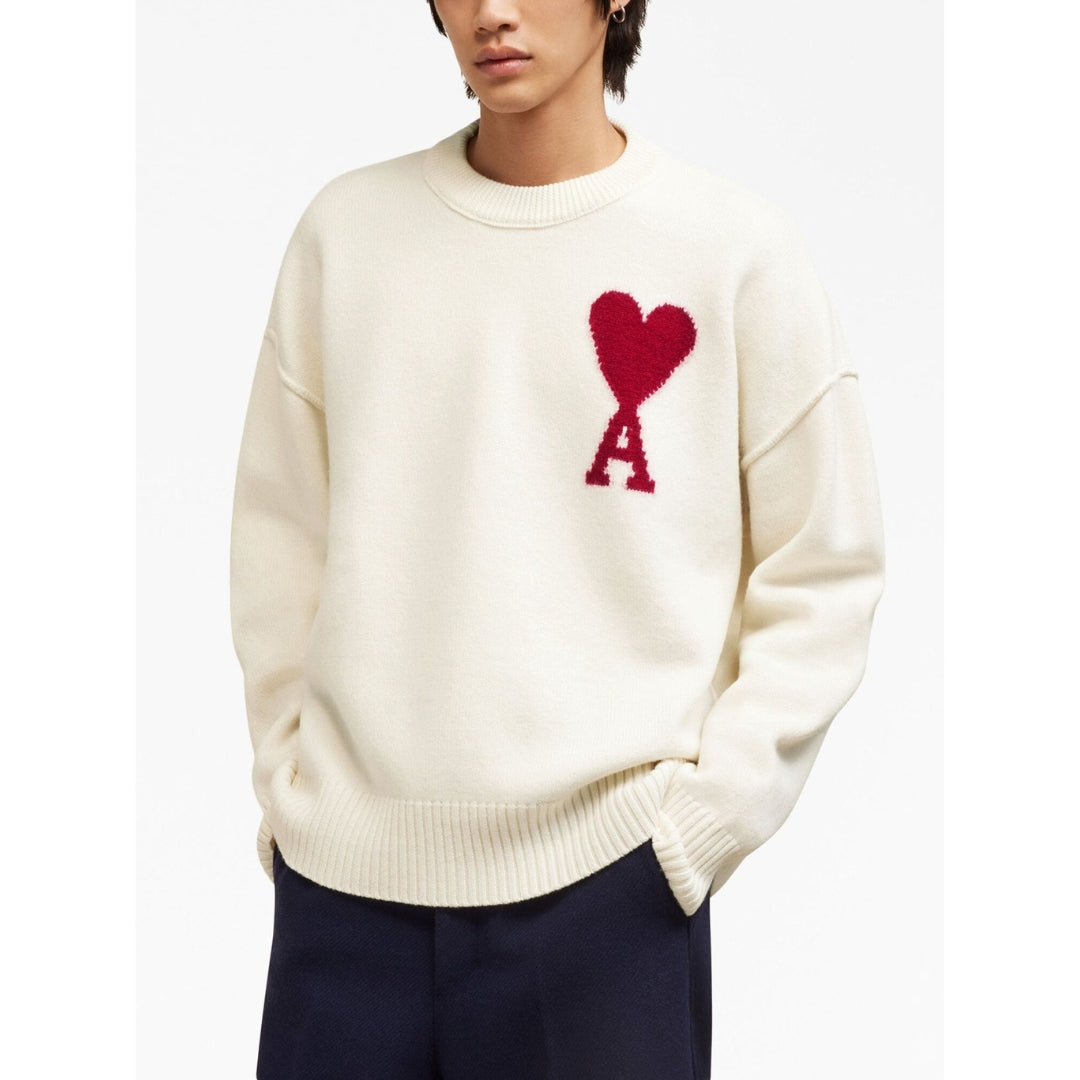 Ami Paris Wool Sweater - White