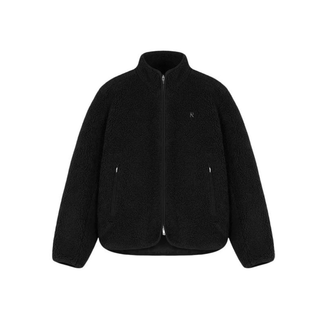 Represent Fleece Zip Through Jacket - Black