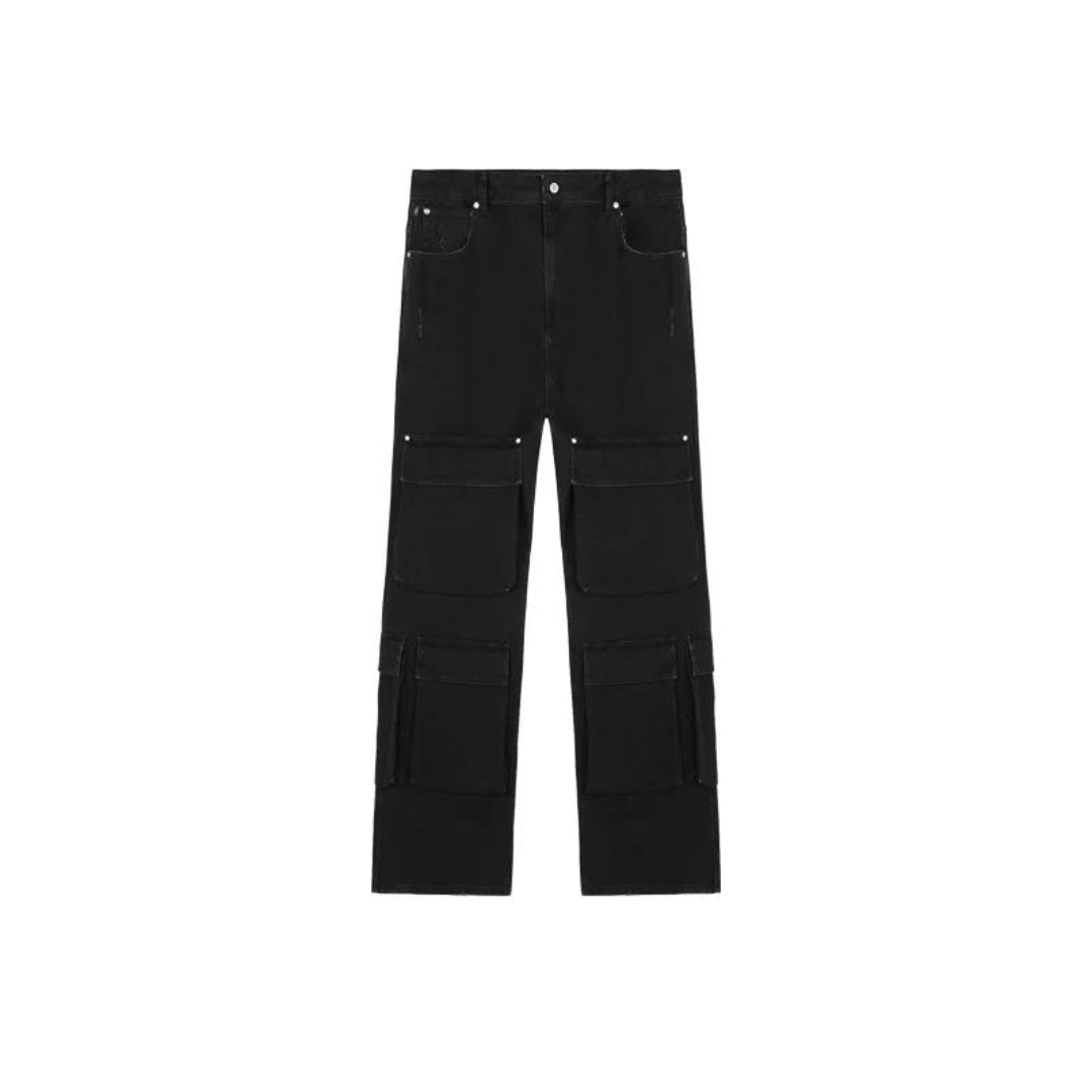 Represent R3 Cargo Denim Jeans - Black