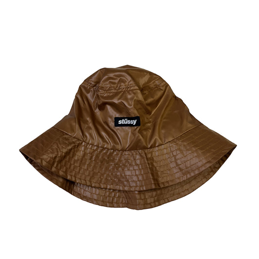 Stüssy Langley Shiny Bucket Hat Tan